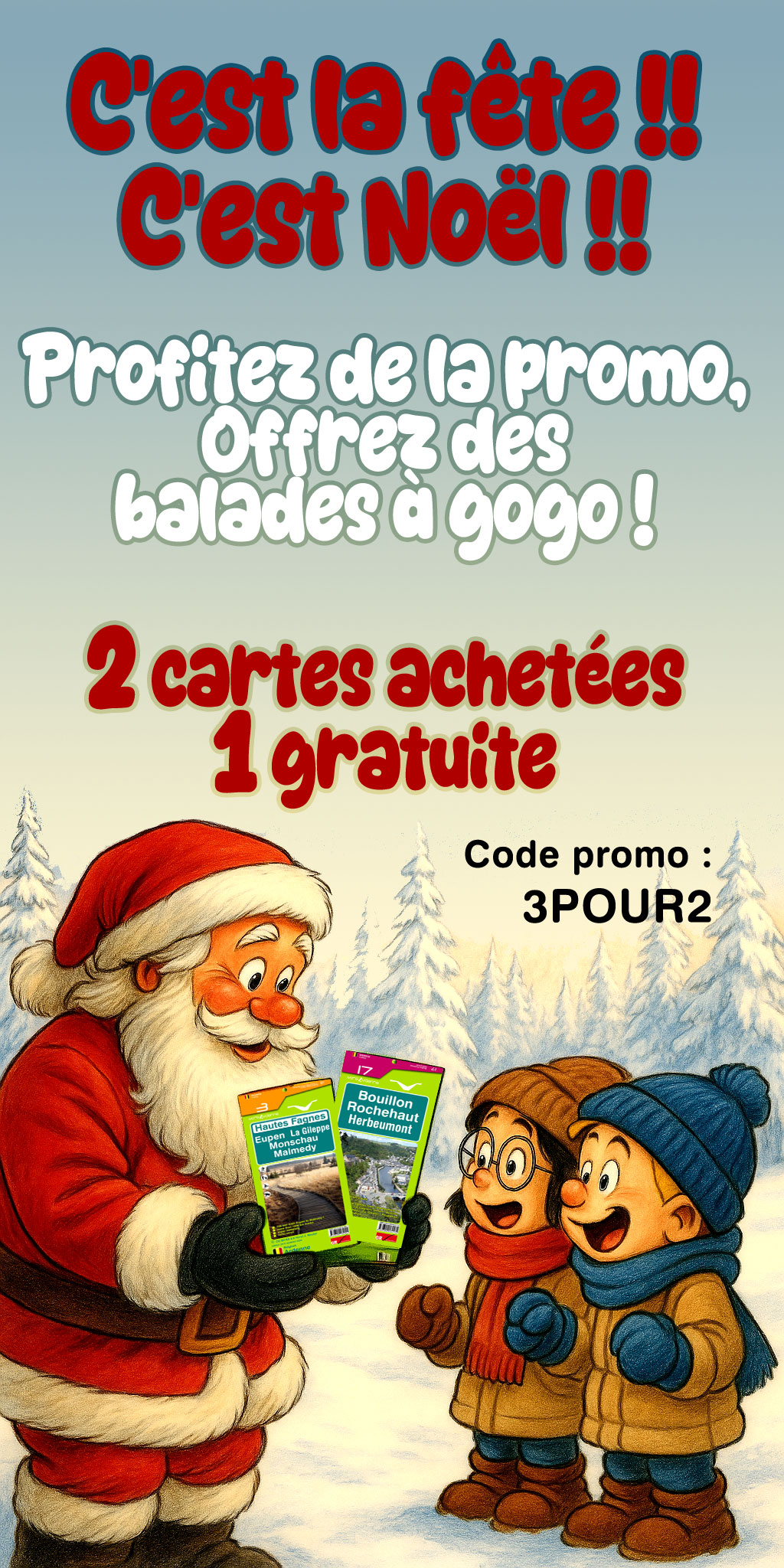 Promo Mini-Ardenne : 2 cartes achetées, 1 carte gratuite